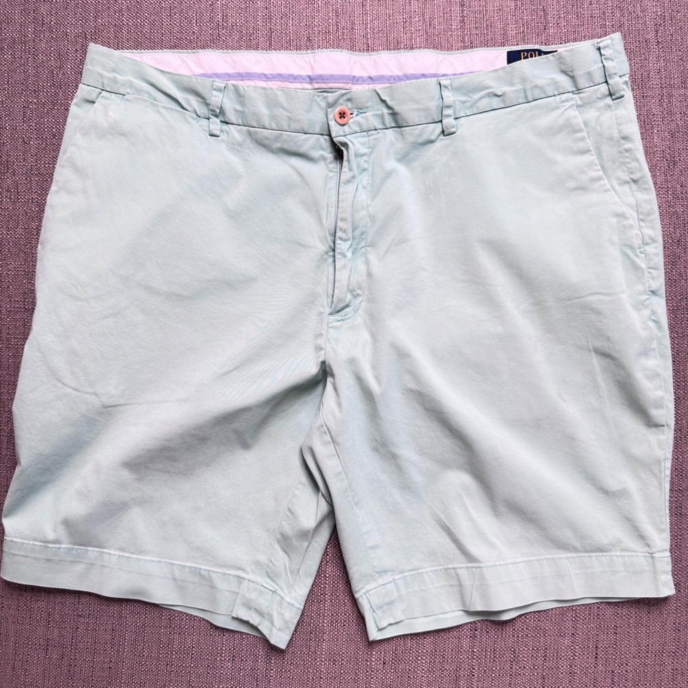 Polo Ralph Lauren Mens Stretch Classic Fit Chino Shorts Mint Green Size 40